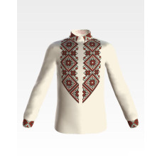 СД082шМ34нн Барвиста вишиванка Заготовка для вишивки - Сорочка для хлопчика 4-7 років, шовк, бежевий