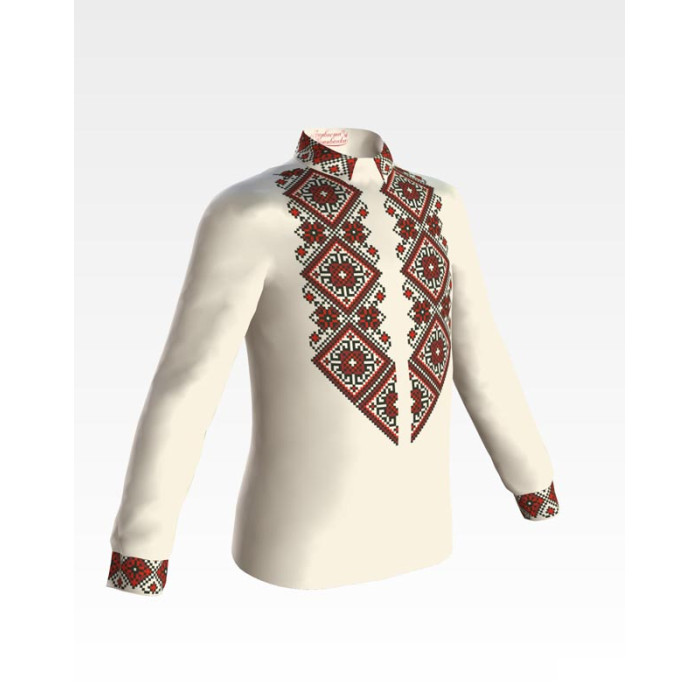 СД082шМ34нн Барвиста вишиванка Заготовка для вишивки - Сорочка для хлопчика 4-7 років, шовк, бежевий