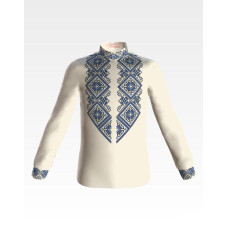 СД083шМ28нн Барвиста вишиванка Заготовка для вишивки - Сорочка для хлопчика 1-3 роки, шовк, бежевий