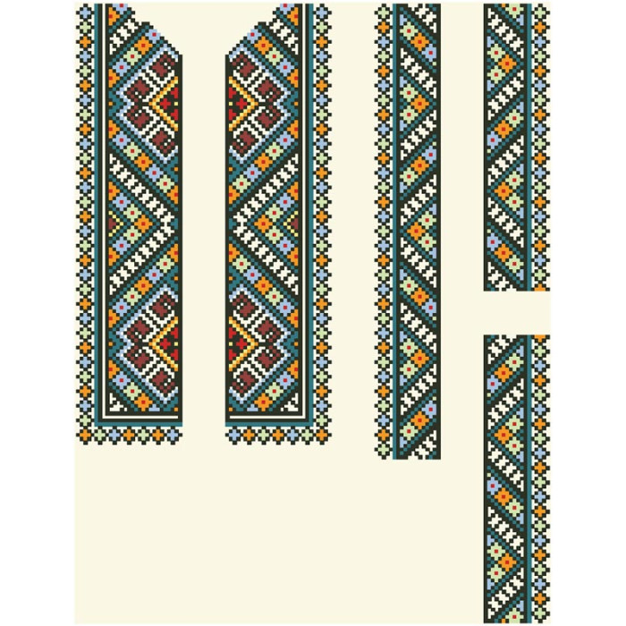 СД084шМ40нн Барвиста вишиванка Заготовка для вишивки - Сорочка для хлопчика 8-12 років, шовк, бежевий