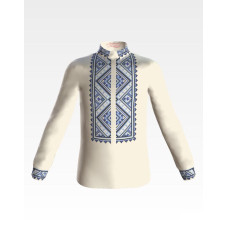 СД086хМ40нн Барвиста вишиванка Заготовка для вишивки - Сорочка для хлопчика 8-12 років, батист, бежевий