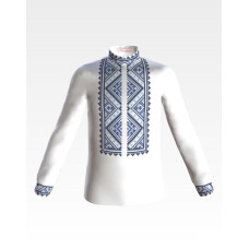 СД086пБ34нн Барвиста вишиванка Заготовка для вишивки - Сорочка для хлопчика 4-7 років, габардин, білий