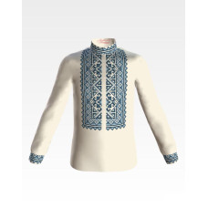 СД088шМ40нн Барвиста вишиванка Заготовка для вишивки - Сорочка для хлопчика 8-12 років, шовк, бежевий