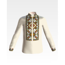 СД092хМ34нн Барвиста вишиванка Заготовка для вишивки - Сорочка для хлопчика 4-7 років, батист, бежевий