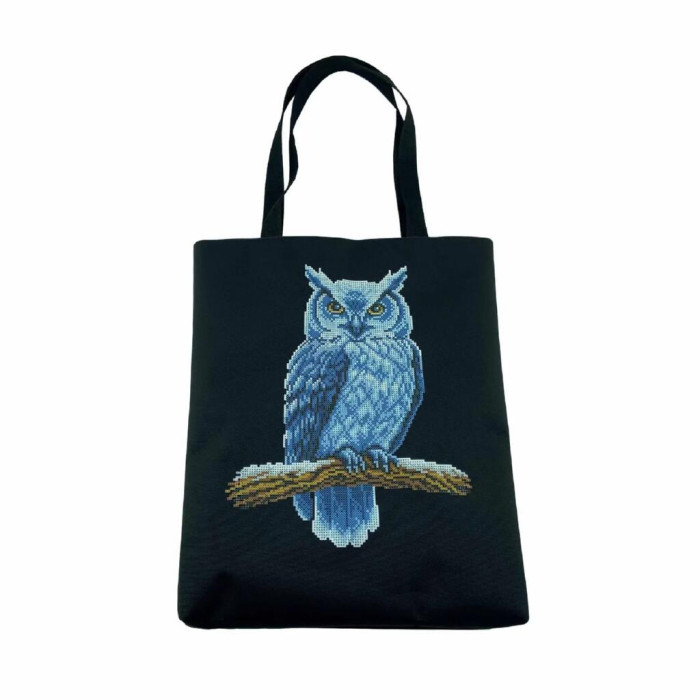 Шоппер_659 Virena Заготовка для вишивки бісером - Сумка-шоппер Сова 38х42 см (сумочна тканина)