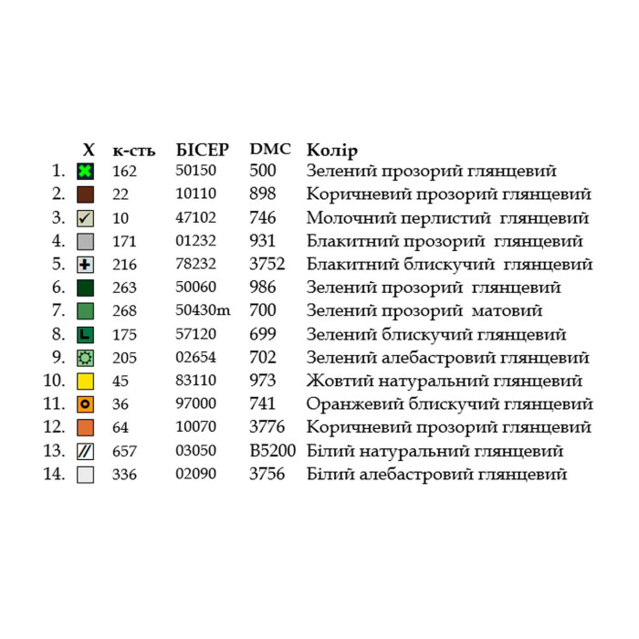 ШП-4/072 Кольорова Заготовка для вишивки бісером або нитками - Шопер 38x40 см, саржа