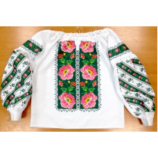 ШВЖ-39 42 розмір ДБ Пошита жіноча блузка (домоткане полотно білого кольору). Княгиня Ольга