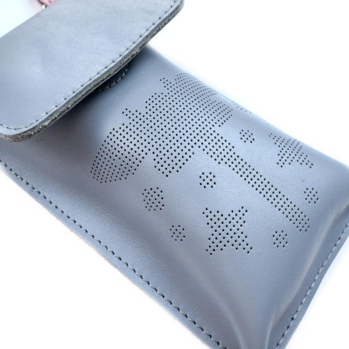 SK-2/2 Кольорова - Заготовка для вишивки нитками - Шкіряна сумка, 11x20 см