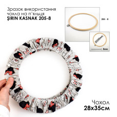 SN28х35/02 Чохол на п'яльця та рами 28*35 см, мікі на сірому фоні, Кольорова