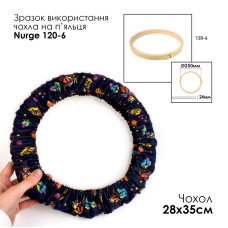 SN28х35/07 Чохол на п'яльця та рами 28*35 см, казкове пір'я, Кольорова