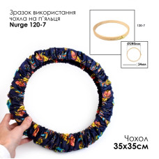 SN35х35/07 Чохол на п'яльця та рами 35*35 см, казкове пір'я, Кольорова