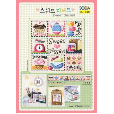 SO-3101 SODA Stitch Схема для вишивки рахунковим хрестиком - Солодкий десерт Sweet Dessert, папір