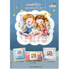 SO-3110L SODA Stitch Набір для вишивки рахунковим хрестиком - Милий сон The Lovely Sleeping 16,5x17 см, Linen 32
