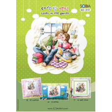 SO-3111A SODA Stitch Набір для вишивки рахунковим хрестиком - Закохані на горищі Lover in the garret, Aida 14
