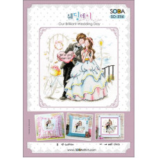 SO-3114A SODA Stitch Набір для вишивки рахунковим хрестиком - Наш блискучий день весілля Our Brilliant Wedding Day, Aida 14