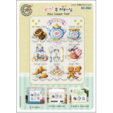SO-3122A SODA Stitch Набір для вишивки рахунковим хрестиком - Час солодощів міні Mini Cookie Time, Aida 14
