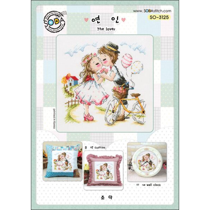 SO-3125 SODA Stitch Схема для вишивки рахунковим хрестиком - Закохані The lover, папір