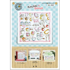 SO-3127A SODA Stitch Набір для вишивки рахунковим хрестиком - Кухонне приладдя Kitchen Goods, Aida 14