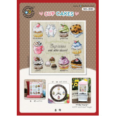SO-3131 SODA Stitch Схема для вишивки рахунковим хрестиком - Тістечка CUP CAKES, папір
