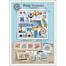 SO-3147 SODA Stitch Схема для вишивки рахунковим хрестиком - Чотири сезони Літо Four Seasons Summer, папір
