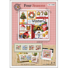 SO-3149 SODA Stitch Схема для вишивки рахунковим хрестиком - Чотири сезони Зима Four Seasons Winter, папір