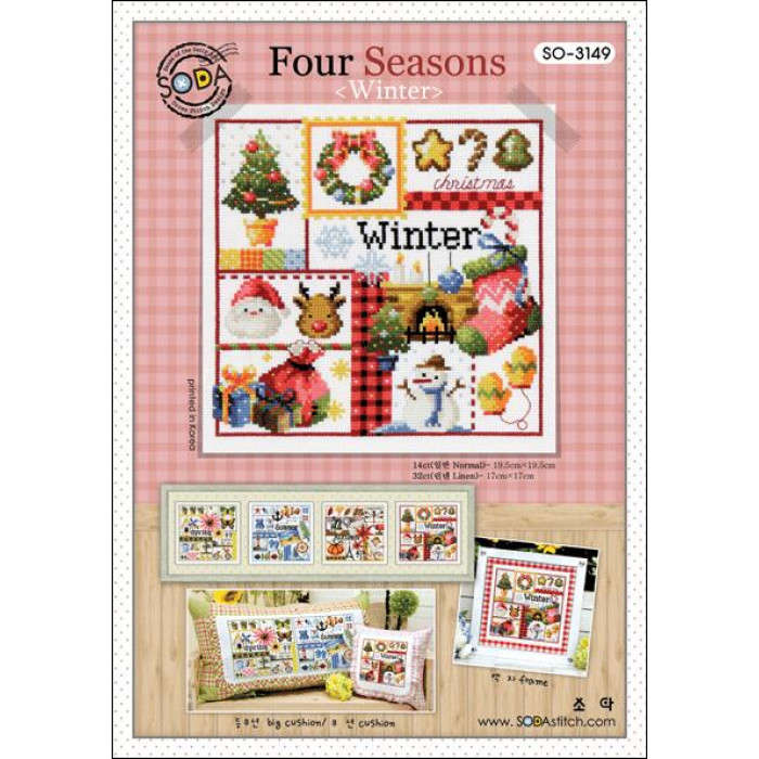 SO-3149 SODA Stitch Схема для вишивки рахунковим хрестиком - Чотири сезони Зима Four Seasons Winter, папір