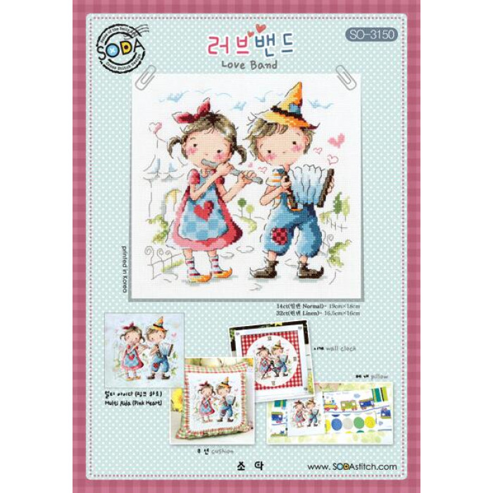 SO-3150 SODA Stitch Схема для вишивки рахунковим хрестиком - Гурт Love Band, папір
