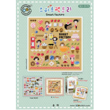 SO-3175 SODA Stitch Схема для вишивки рахунковим хрестиком - Солодка фабрика Sweet Factory, папір