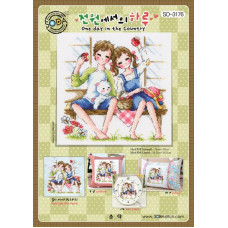 SO-3176 SODA Stitch Схема для вишивки рахунковим хрестиком - Один день в селищі One day in the Country, папір
