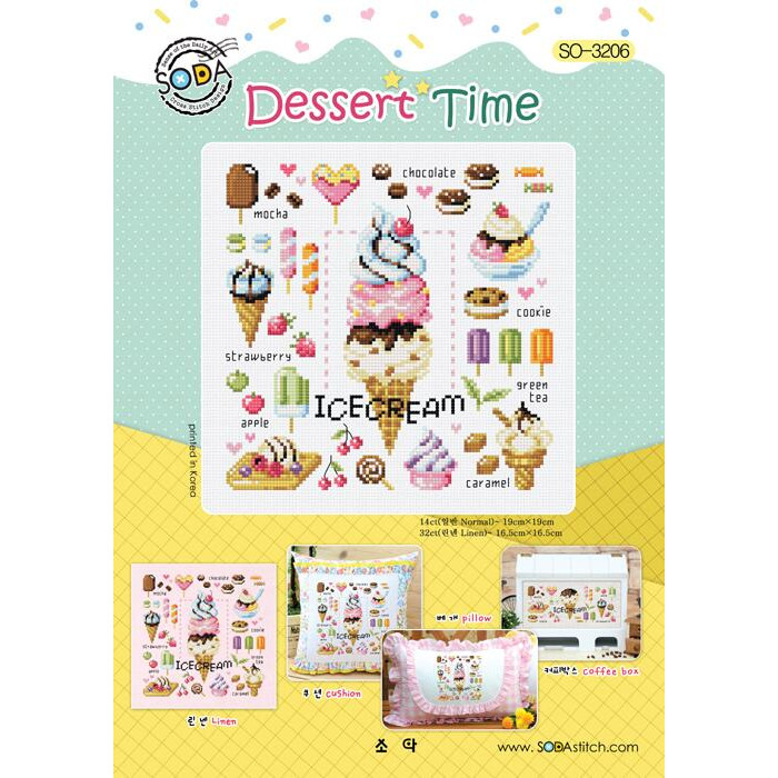 SO-3206 SODA Stitch Схема для вишивки рахунковим хрестиком - Час десерту Dessert Time, папір