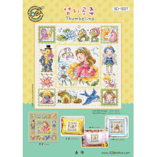 SO-3227 SODA Stitch Схема для вишивки рахунковим хрестиком - Дюймовочка Thumbelina, папір
