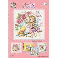 SO-3229 SODA Stitch Схема для вишивки рахунковим хрестиком - Фея троянд Rose Fairy, папір