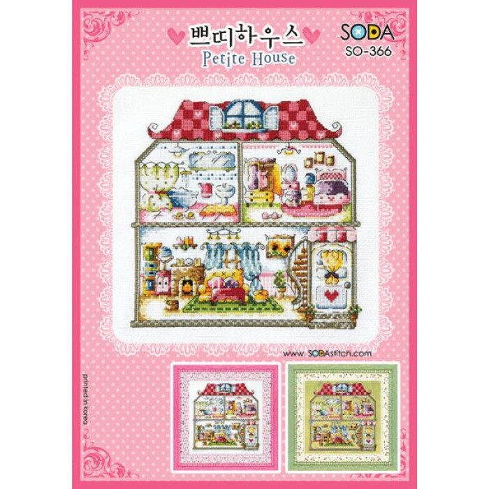 SO-366 SODA Stitch Схема для вишивки рахунковим хрестиком - Маленький будинок Petite House, папір