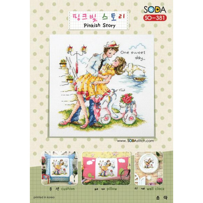 SO-381 SODA Stitch Схема для вишивки рахунковим хрестиком - Рожева історія Pinkish Story, папір