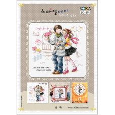 SO-391A SODA Stitch Набір для вишивки рахунковим хрестиком - День посмішки Smile day, Aida 14