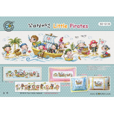 SO-G134 SODA Stitch Схема для вишивки рахунковим хрестиком - Маленькі пірати Little Pirates, папір