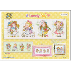 SO-G136 SODA Stitch Схема для вишивки рахунковим хрестиком - Прекрасний день A Lovely Day, папір