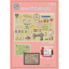 SO-G153 SODA Stitch Схема для вишивки рахунковим хрестиком - Вишивка хрестиком семплер Cross stitch Sampler, папір