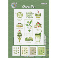 SO-G166 SODA Stitch Схема для вишивки рахунковим хрестиком - Зелений чай Green Tea, папір