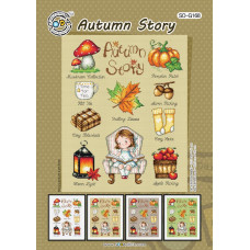 SO-G168A SODA Stitch Набір для вишивки рахунковим хрестиком - Осіння історія Autumn Story, Aida 14