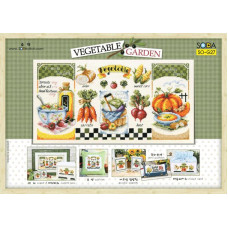 SO-G27 SODA Stitch Схема для вишивки рахунковим хрестиком - Овочевий сад VEGETABLE GARDEN, папір