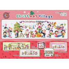 SO-G68 SODA Stitch Схема для вишивки рахунковим хрестиком - Різдвяне село Christmas Village, папір