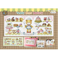 SO-G77 SODA Stitch Схема для вишивки рахунковим хрестиком - Пекарня Тедді Teddy Bear Bakery, папір