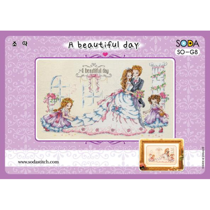 SO-G8 SODA Stitch Схема для вишивки рахунковим хрестиком - Гарний день A beautiful day, папір