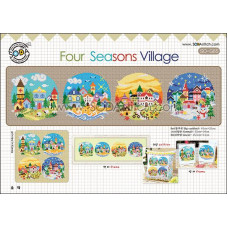 SO-G85 SODA Stitch Схема для вишивки рахунковим хрестиком - Село чотири сезони Four Seasons Village, папір