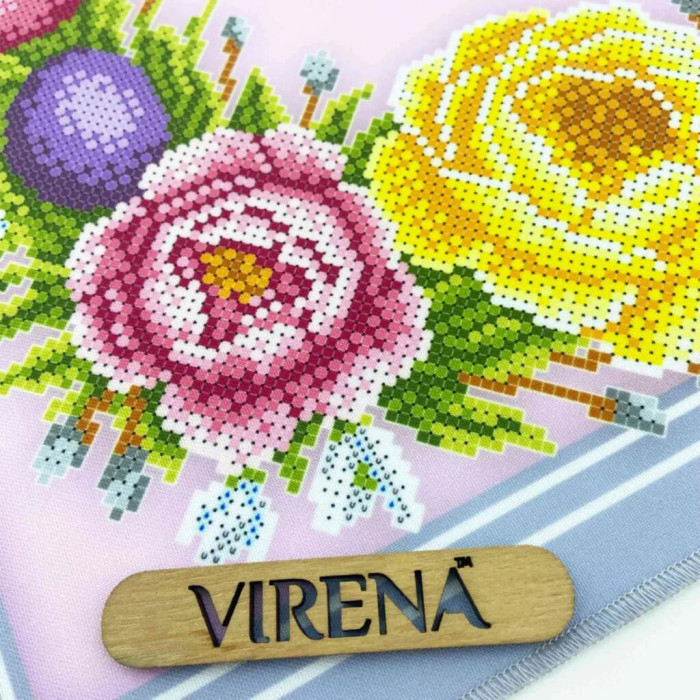 СПВ_212 Virena Заготовка для вишивки бісером - Серветка Великодня 40x40 см (габардин)