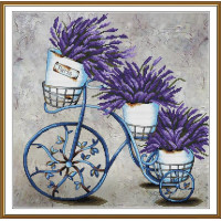 СР2387 Нова Слобода Набір для вишивки рахунковим хрестиком - Аромат Провансу 31x31 см, Aida 16 (канва з фоном)