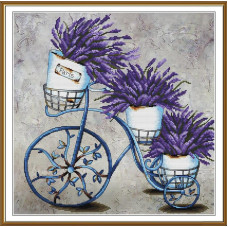 СР2387 Нова Слобода Набір для вишивки рахунковим хрестиком - Аромат Провансу 31x31 см, Aida 16 (канва з фоном)