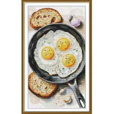 СР3472 Нова Слобода Набір для вишивки рахунковим хрестиком - Ідеальний сніданок 23x42 см, Aida 16