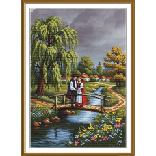 СР3479 Нова Слобода Набір для вишивки рахунковим хрестиком - Перед грозою 29x42 см, Aida 16